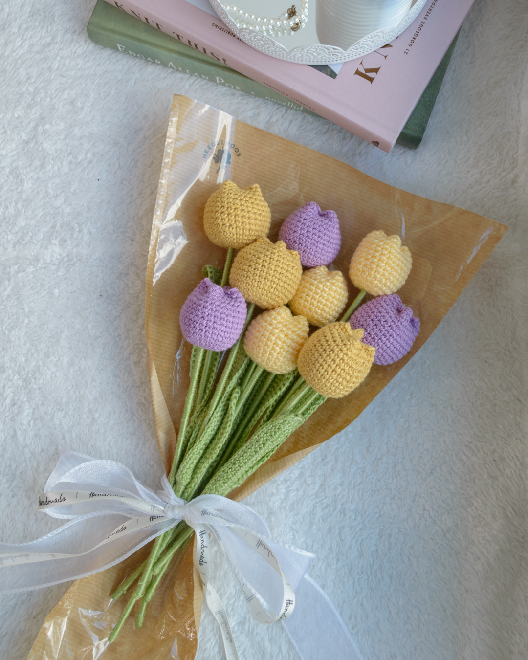 Kollased ja lillad tulbid 9tk