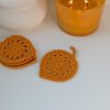 Lehekujulised tassialused oranž 7,5cm | 4tk - Image 3