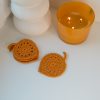 Lehekujulised tassialused oranž 7,5cm | 4tk
