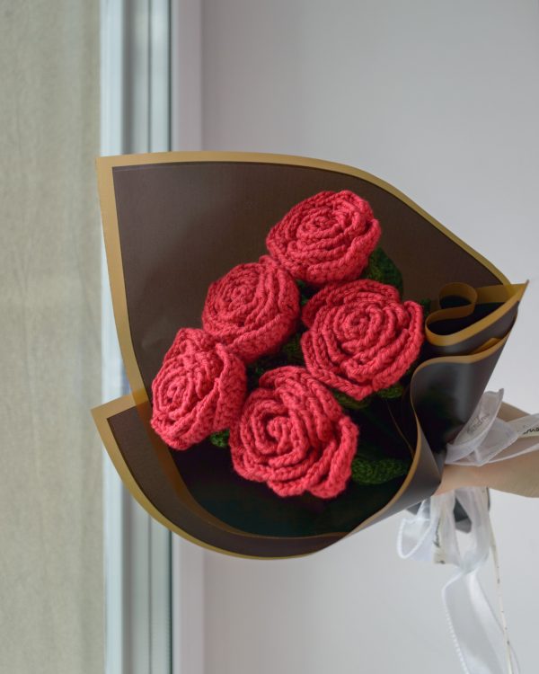 Punane roosikimp (5 roosi) - Image 2