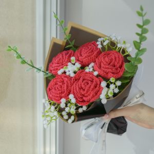 Punane roosikimp (5 roosi)
