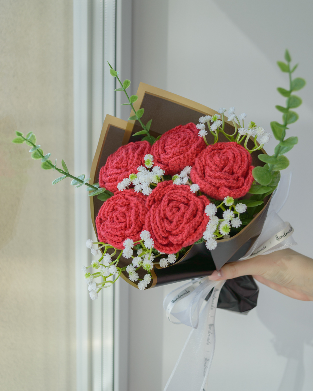 Punane roosikimp (5 roosi)