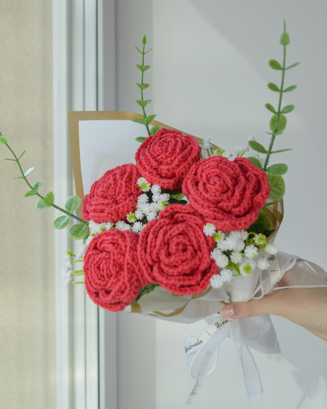 Punane roosikimp (5 roosi) - Image 5