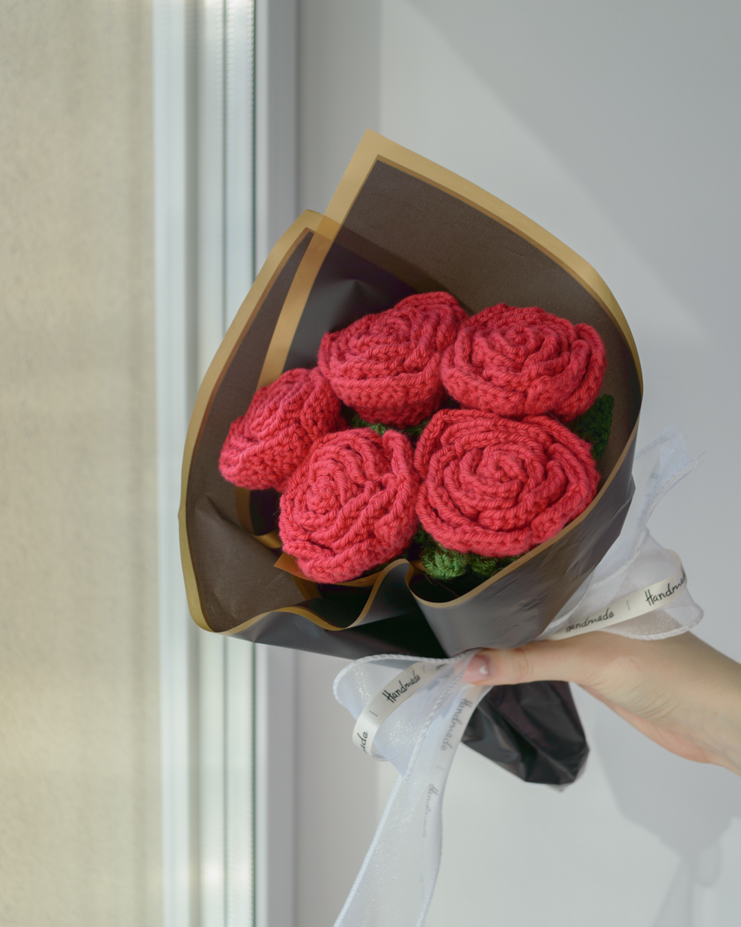 Punane roosikimp (5 roosi) - Image 2