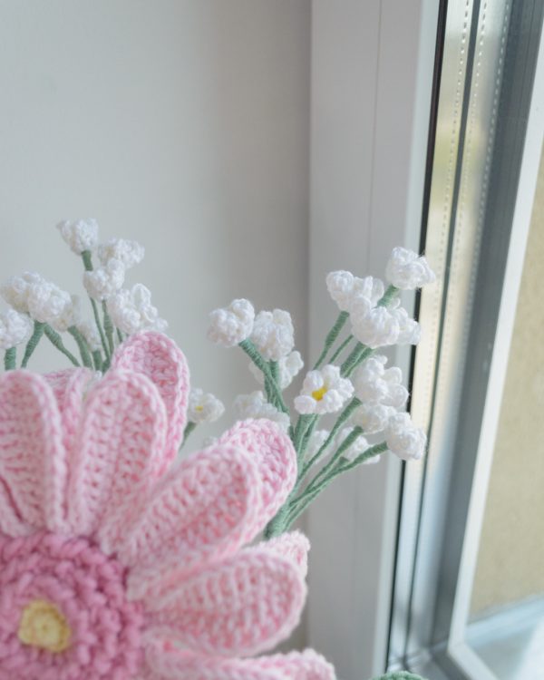 Roosa gerbera ja kipslilled (kokku 4 oksa) - Image 8