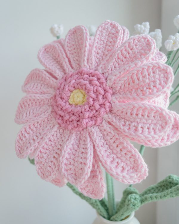 Roosa gerbera ja kipslilled (kokku 4 oksa) - Image 7