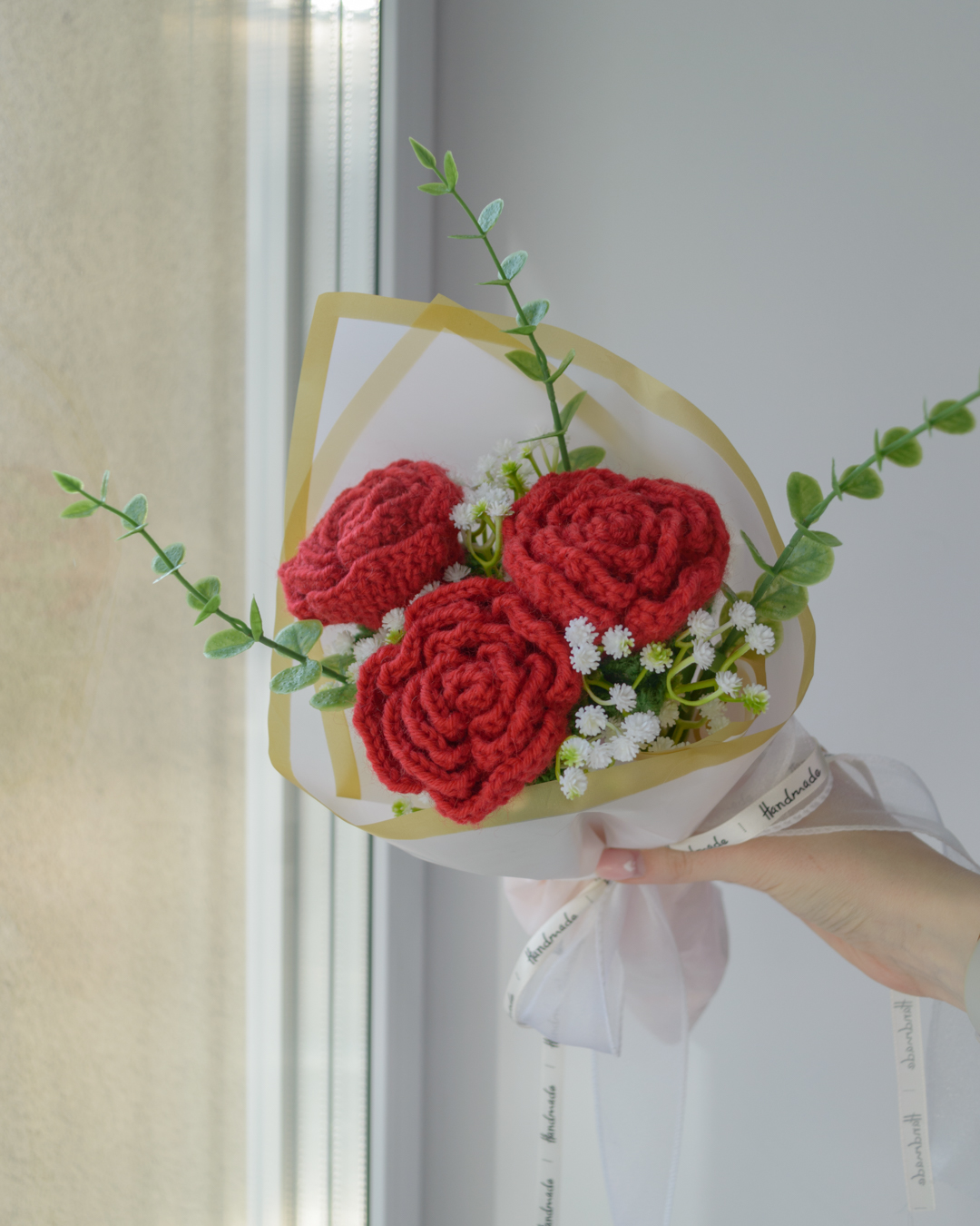 Punane roosikimp (3 roosi) - Image 3