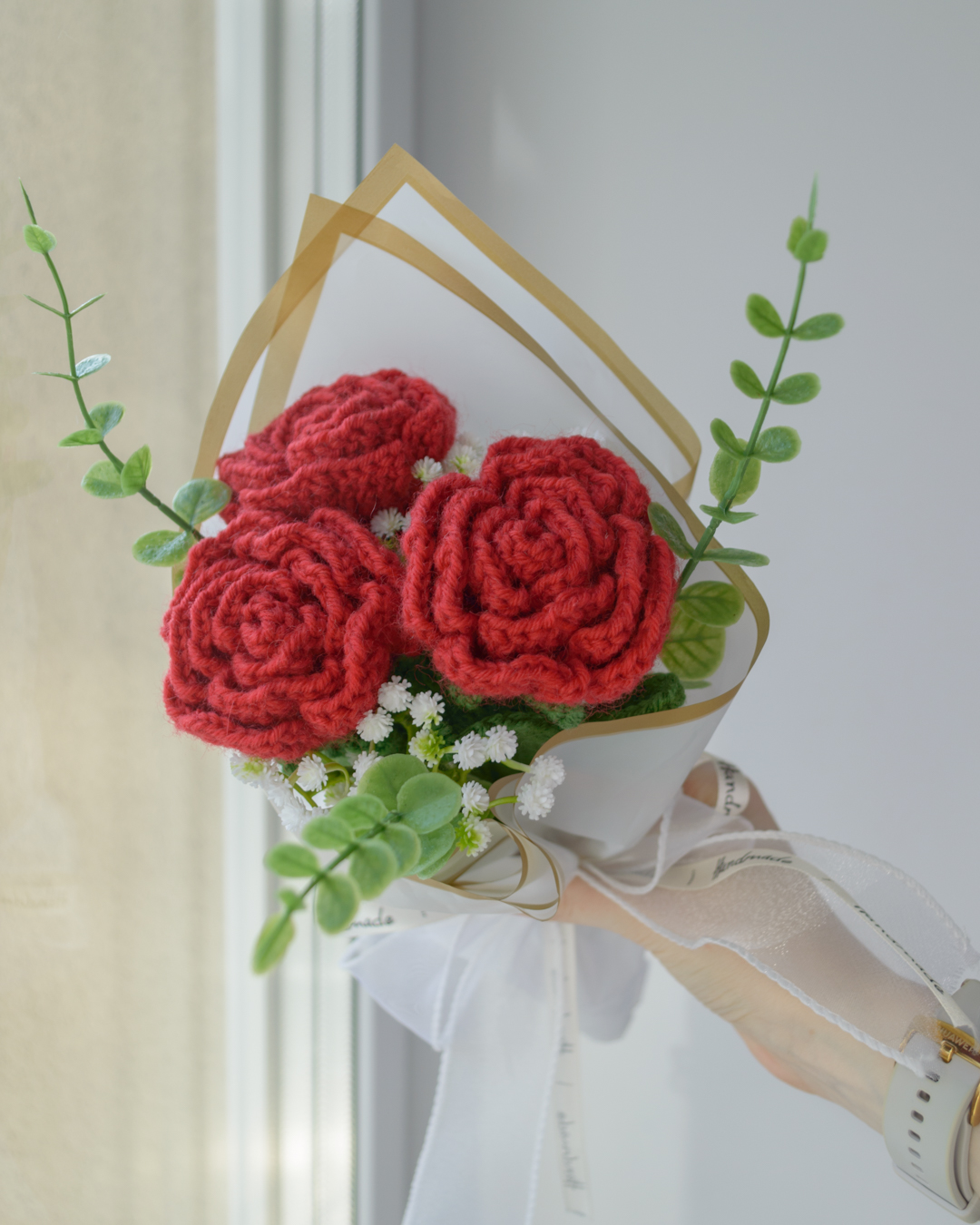 Punane roosikimp (3 roosi) - Image 5