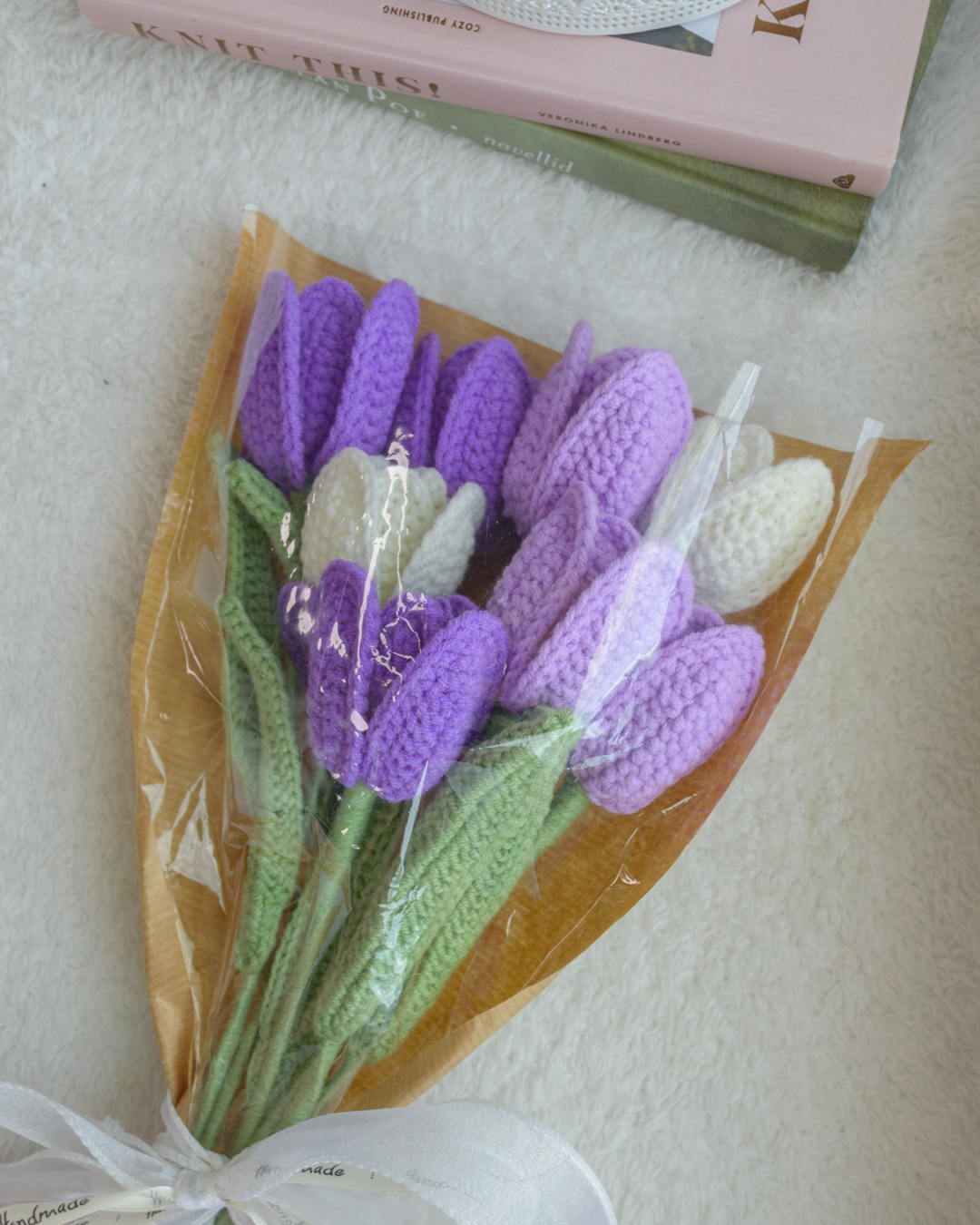 Lillad ja valged avatud tulbid (8 lille) - Image 2