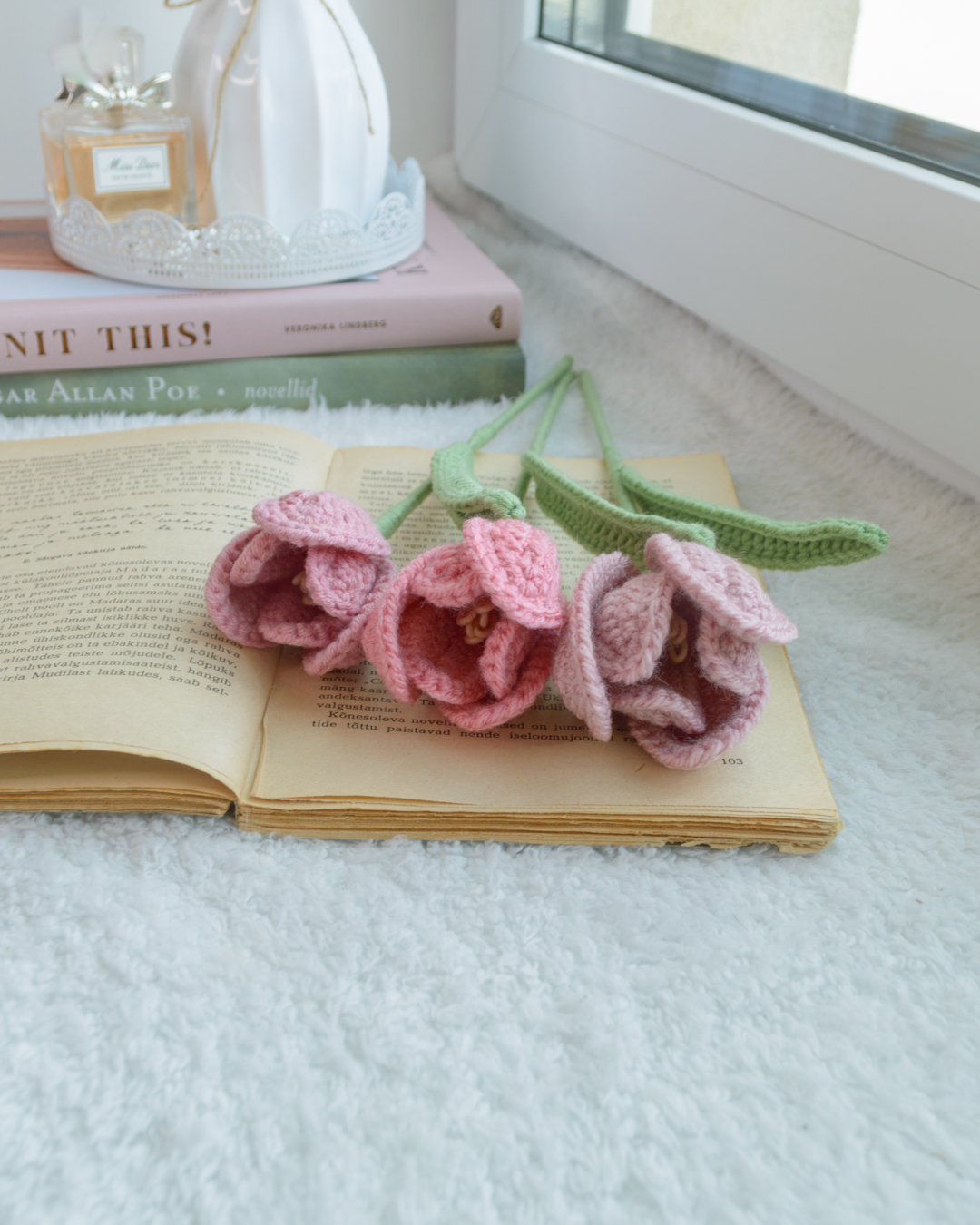 Roosad avatud tulbid (8 lille) - Image 5