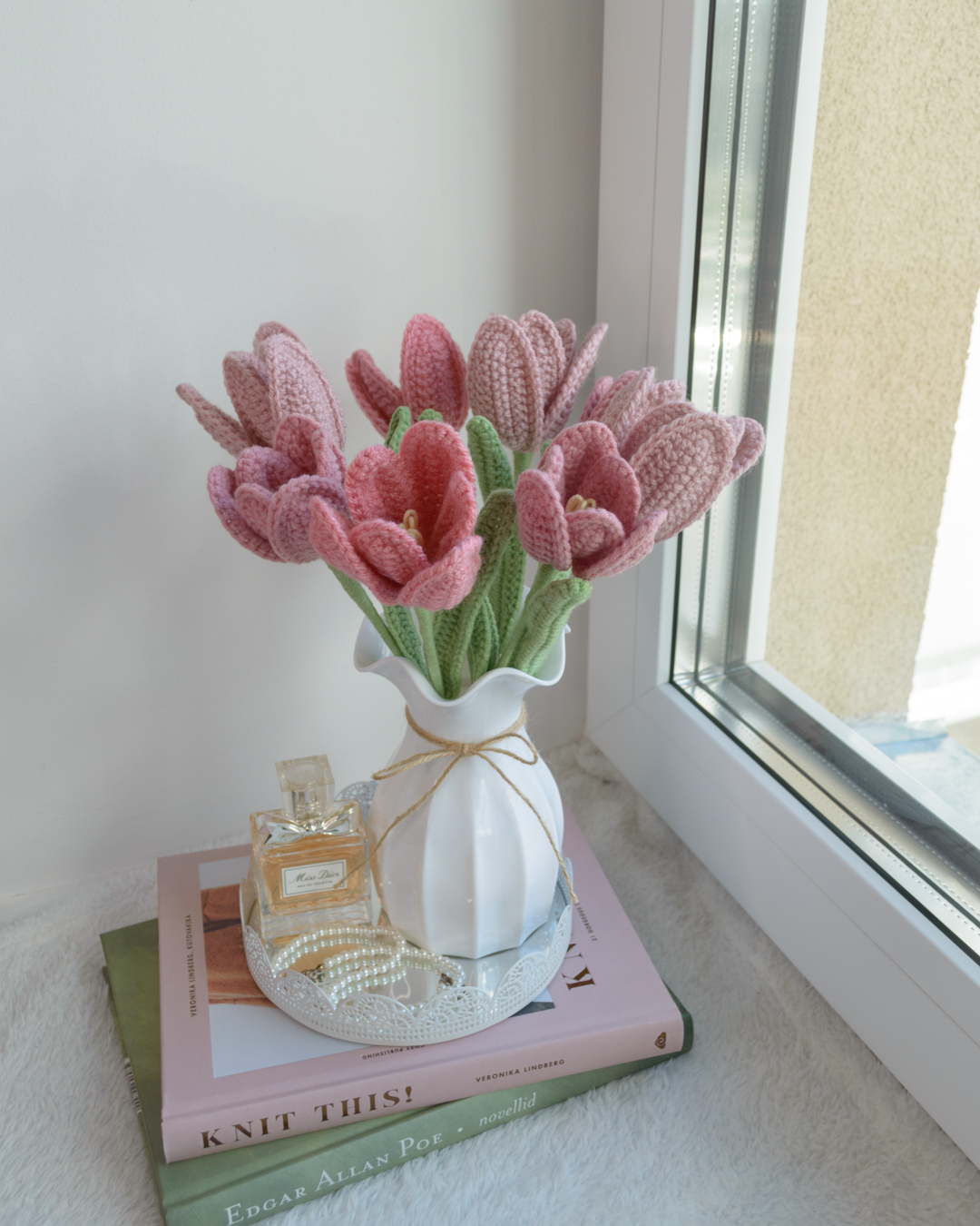 Roosad avatud tulbid (8 lille) - Image 3