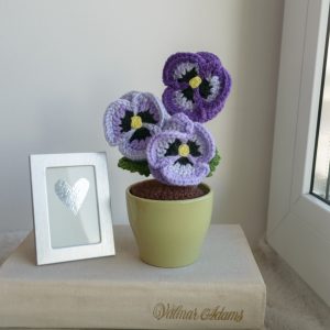 Lillad võõrasemad rohelises potis