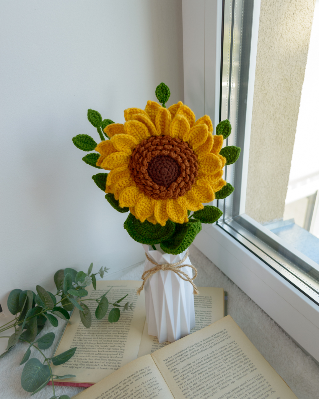 Päevalill 36cm ja eukalüpti oksad (kokku 4 oksa) - Image 2