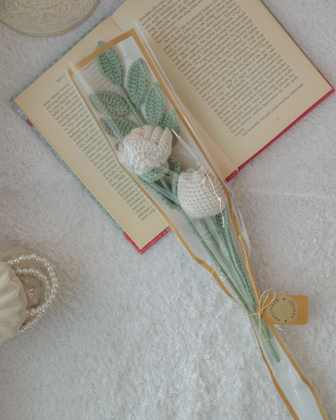 Väike lillekimp heleroosa-valge - Image 3