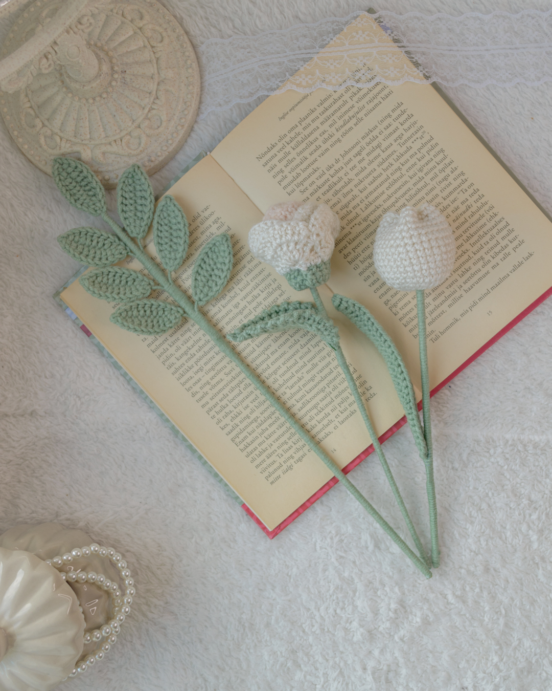 Väike lillekimp heleroosa-valge - Image 5