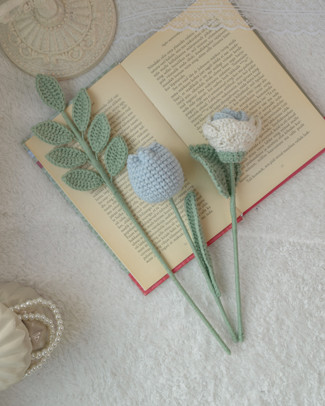 Väike lillekimp helesinine-valge - Image 5