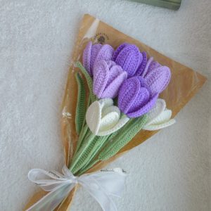 Lillad avatud tulbid (7 lille)