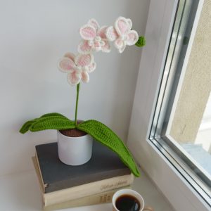Orhidee, roosakas 32cm